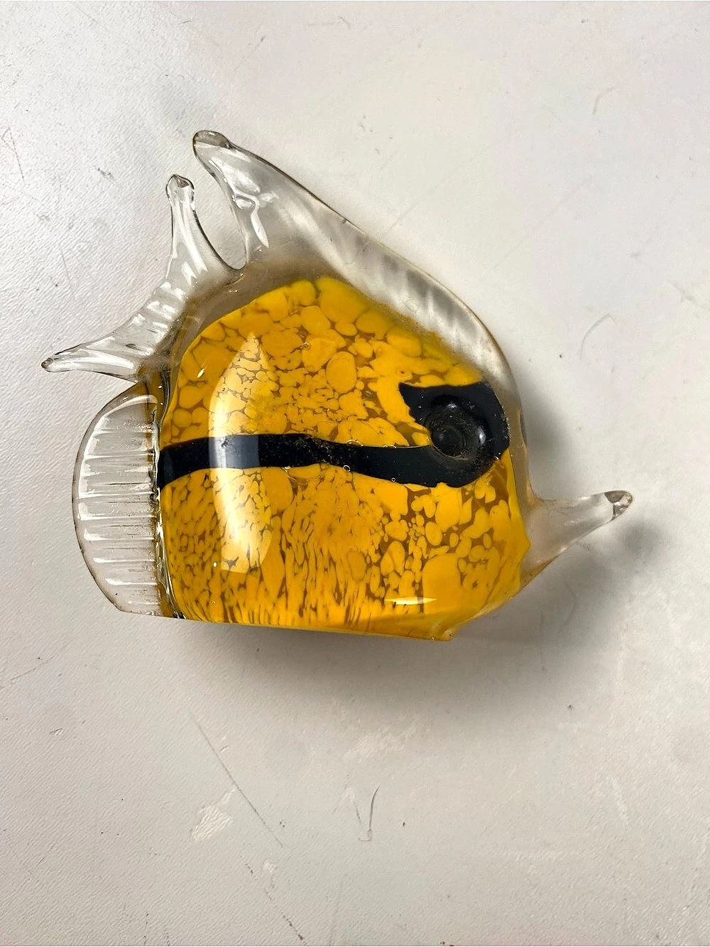Hand-Blown Glass Angel Fish Paperweight
3.5”x4”